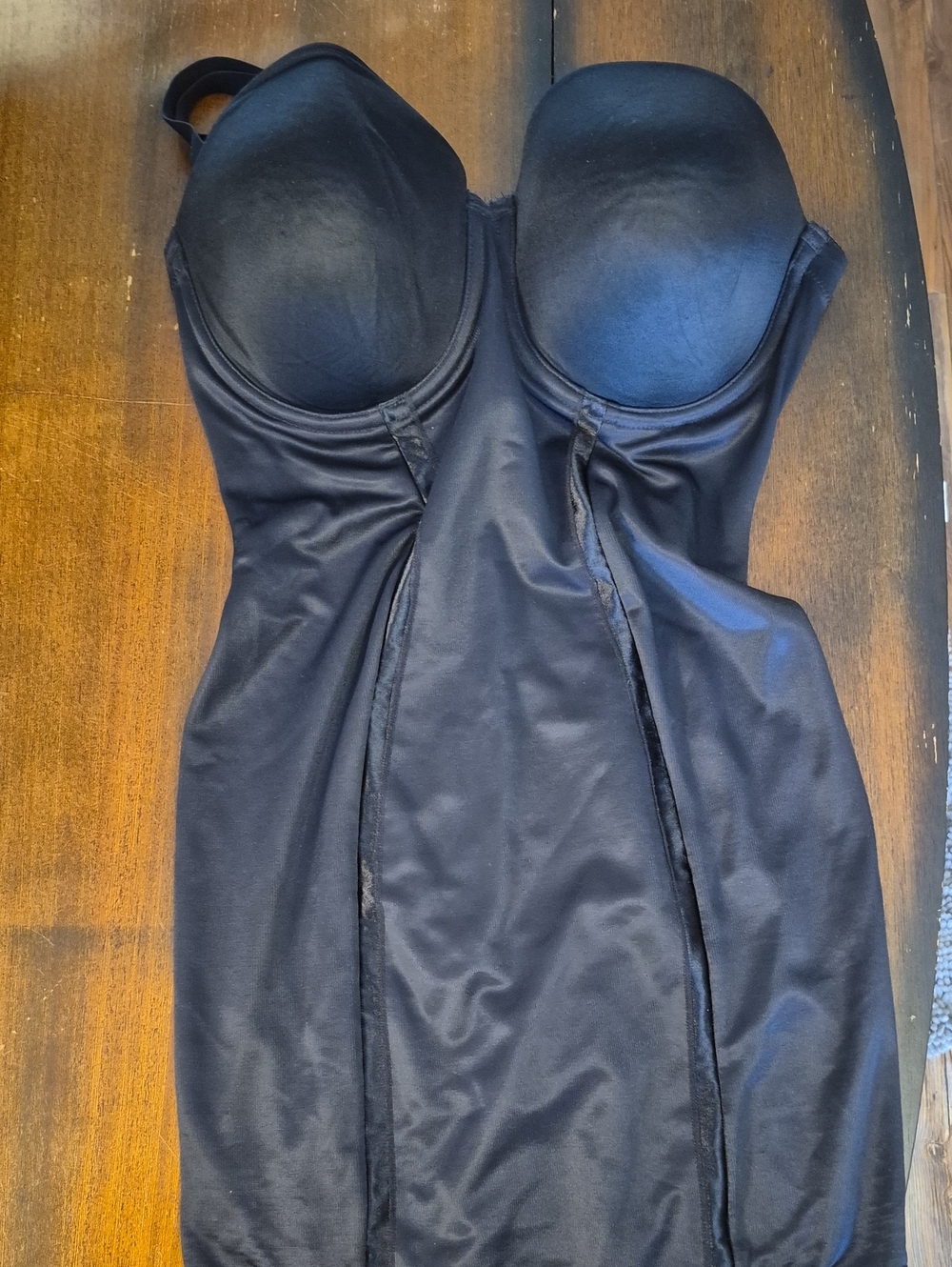 Flexees 36D Shapewear Black Dress Style With Adjustable Removable Straps Padded